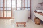 Aquatica True Ofuro Mini Freestanding Stone Japanese Soaking Bathtub web 1